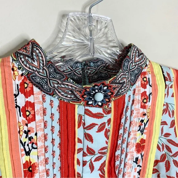 Alice + Olivia Raya Mandarin Collar Mini Dress (Sz 4) Paloma Floral Print - Picture 7 of 16